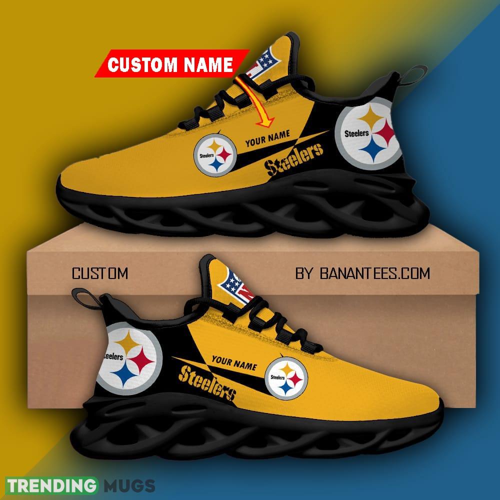 Pittsburgh Steelers Brand New Full Colors NFL Personalized Name Max Soul Shoes Max Soul Pittsburgh Steelers Brand New Full Colors NFL Personalized Name Max Soul Shoes Max Soul