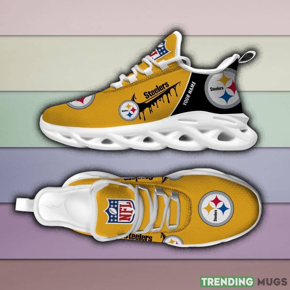Pittsburgh Steelers Drip Logo NFL Max Soul Shoes Custom Name For Men And Women Running Sneakers Max Soul Pittsburgh Steelers Drip Logo NFL Max Soul Shoes Custom Name For Men And Women Running Sneakers Max Soul