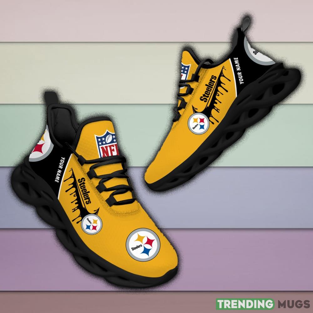 Pittsburgh Steelers Drip Logo NFL Max Soul Shoes Custom Name For Men And Women Running Sneakers Max Soul Pittsburgh Steelers Drip Logo NFL Max Soul Shoes Custom Name For Men And Women Running Sneakers Max Soul