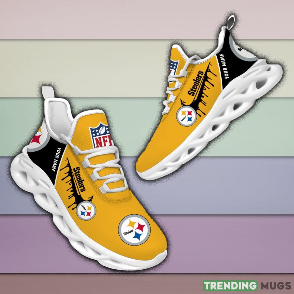 Pittsburgh Steelers Drip Logo NFL Max Soul Shoes Custom Name For Men And Women Running Sneakers Max Soul Pittsburgh Steelers Drip Logo NFL Max Soul Shoes Custom Name For Men And Women Running Sneakers Max Soul