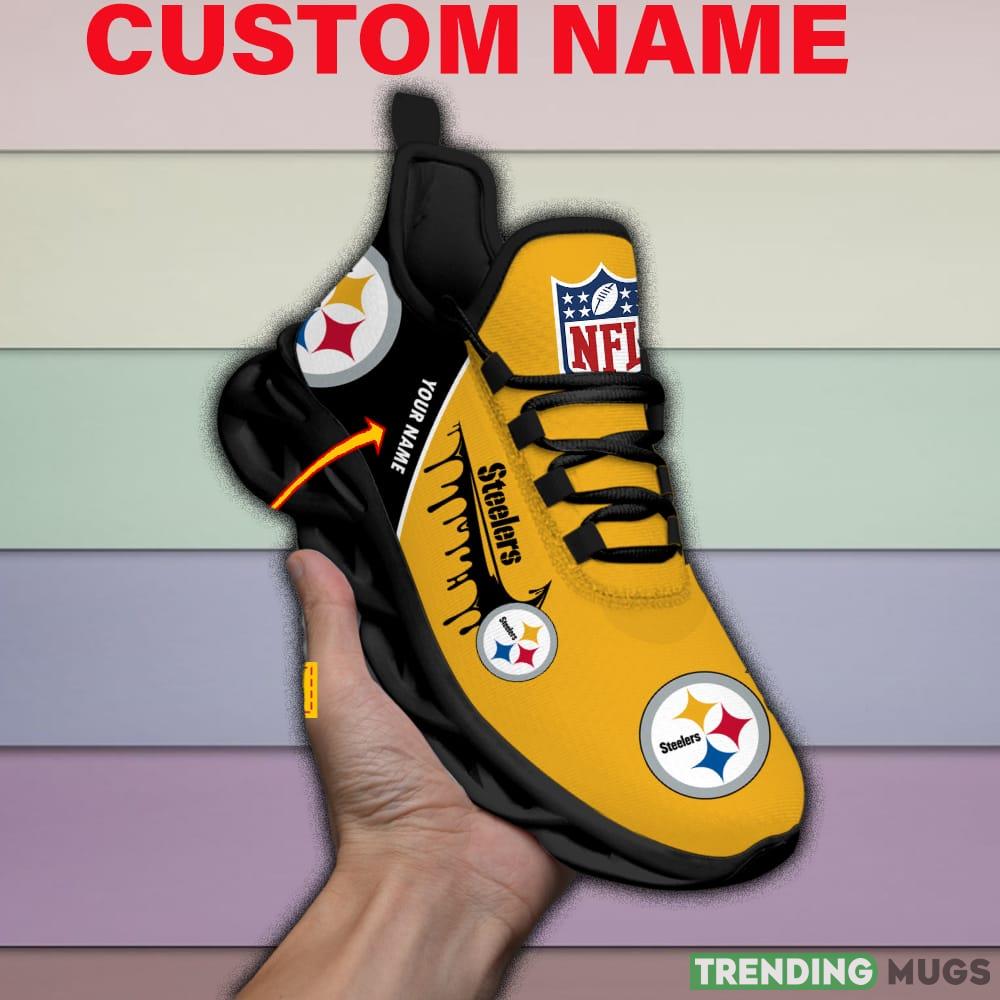 Pittsburgh Steelers Drip Logo NFL Max Soul Shoes Custom Name For Men And Women Running Sneakers Max Soul Pittsburgh Steelers Drip Logo NFL Max Soul Shoes Custom Name For Men And Women Running Sneakers Max Soul