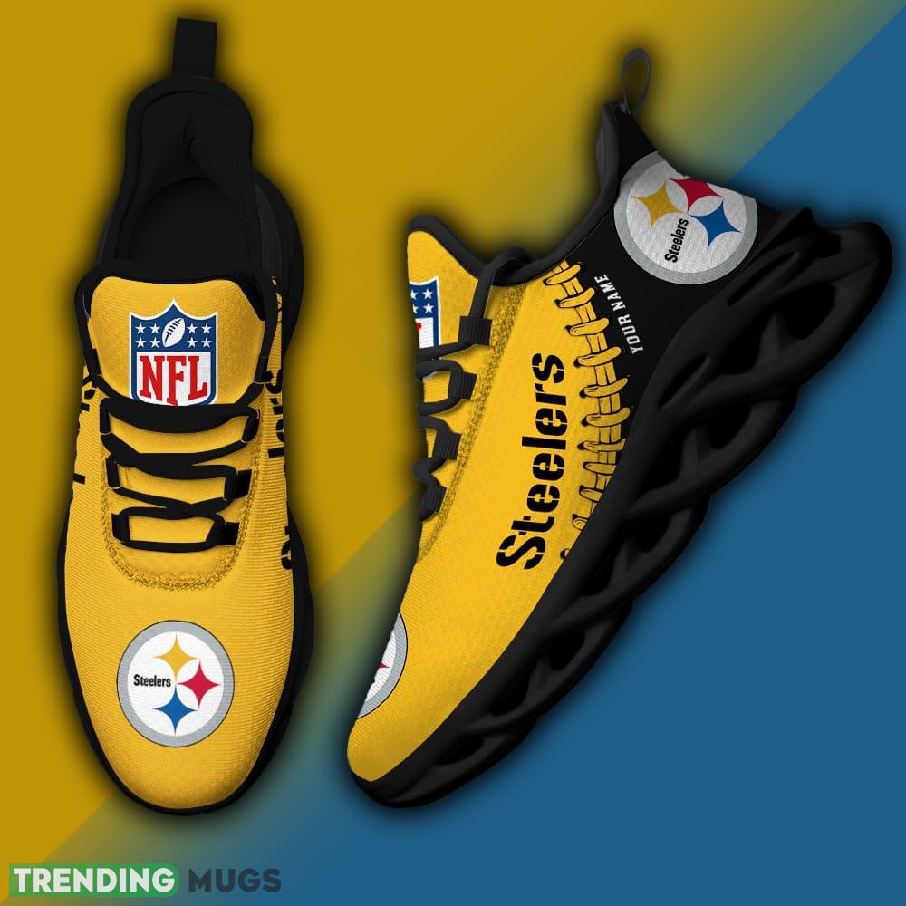 Pittsburgh Steelers NFL Logo New Style Max Soul Shoes Custom Name For Fans Max Soul Pittsburgh Steelers NFL Logo New Style Max Soul Shoes Custom Name For Fans Max Soul