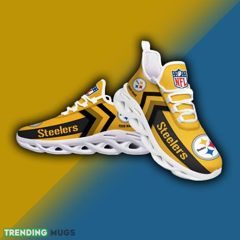 Pittsburgh Steelers NFL Logo New Style Max Soul Shoes Custom Name Gift Max Soul Pittsburgh Steelers NFL Logo New Style Max Soul Shoes Custom Name Gift Max Soul