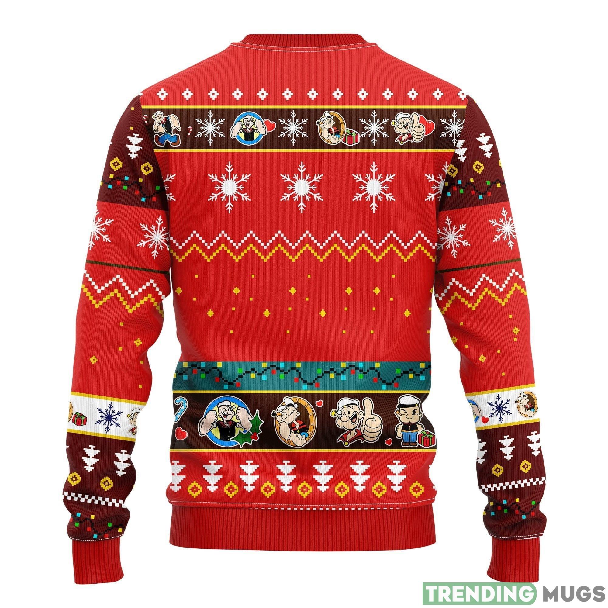 Popeyes Red 1 Thanksgiving Women Mens Ugly Christmas Sweater 3D Sweater Popeyes Red 1 Thanksgiving Women Mens Ugly Christmas Sweater 3D Sweater
