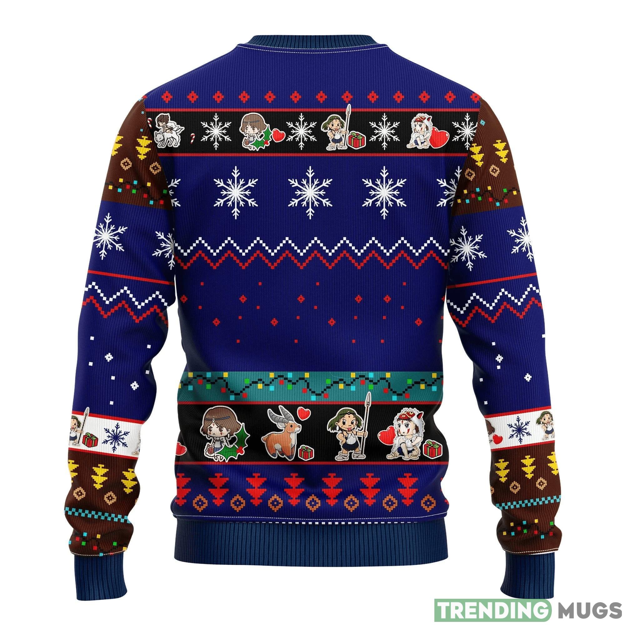 Princess Mononoke Blue 1 Thanksgiving Women Mens Ugly Christmas Sweater 3D Sweater Princess Mononoke Blue 1 Thanksgiving Women Mens Ugly Christmas Sweater 3D Sweater
