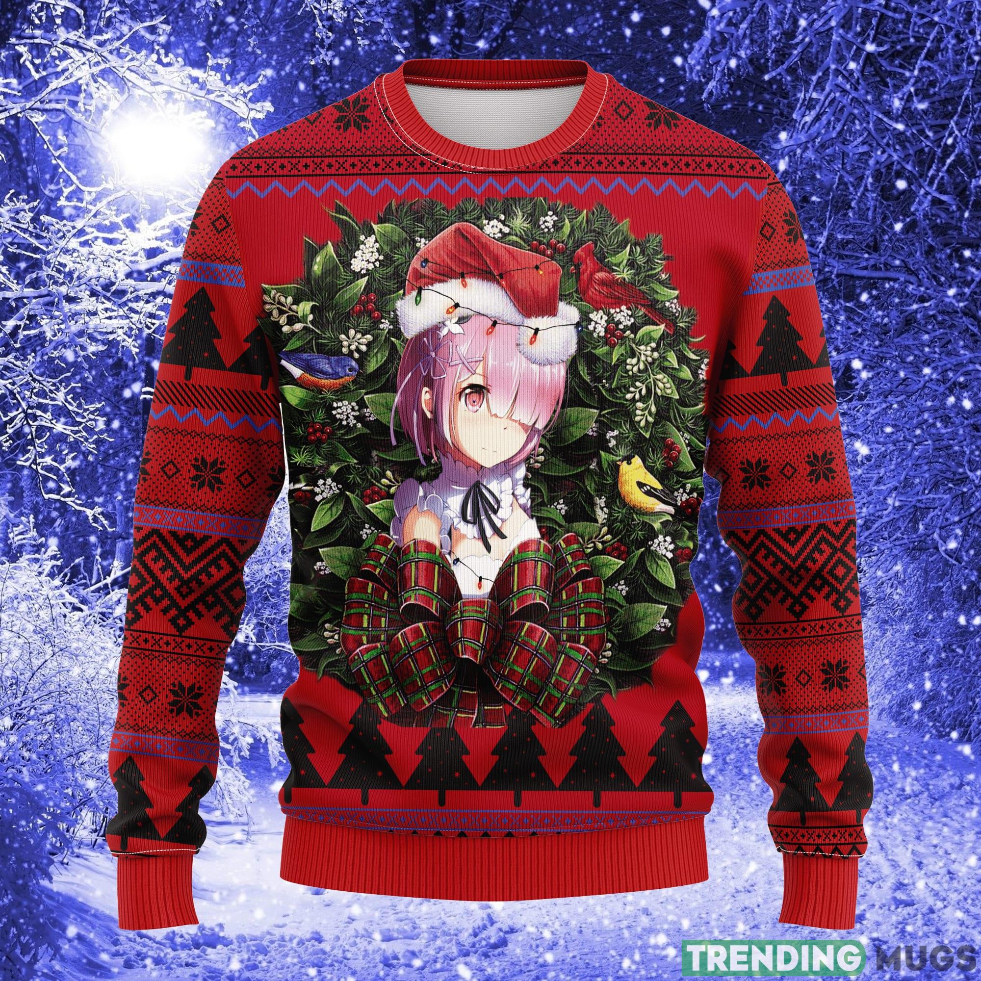 Ram Render Rezero Ram Anime Noel Mc Thanksgiving Women Mens Ugly Christmas Sweater - Ram Render Rezero Ram Anime Noel Mc Ugly Christmas Sweater Thanksgiving Gift_1 Ram Render Rezero Ram Anime Noel Mc Thanksgiving Women Mens Ugly Christmas Sweater - Ram Render Rezero Ram Anime Noel Mc Ugly Christmas Sweater Thanksgiving Gift_1