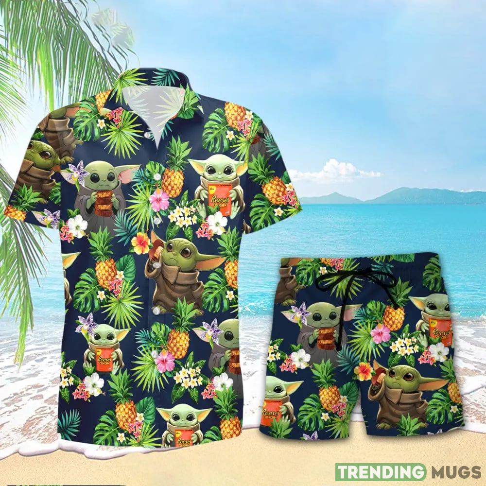 Reese’s Baby Yoda Tropical Flowery Hawaiian Shirt And Shorts Gift Hawaiian Tropical Beach - Reese’s Baby Yoda Tropical Flowery Hawaiian Shirt And Short_1 Reese’s Baby Yoda Tropical Flowery Hawaiian Shirt And Shorts Gift Hawaiian Tropical Beach - Reese’s Baby Yoda Tropical Flowery Hawaiian Shirt And Short_1