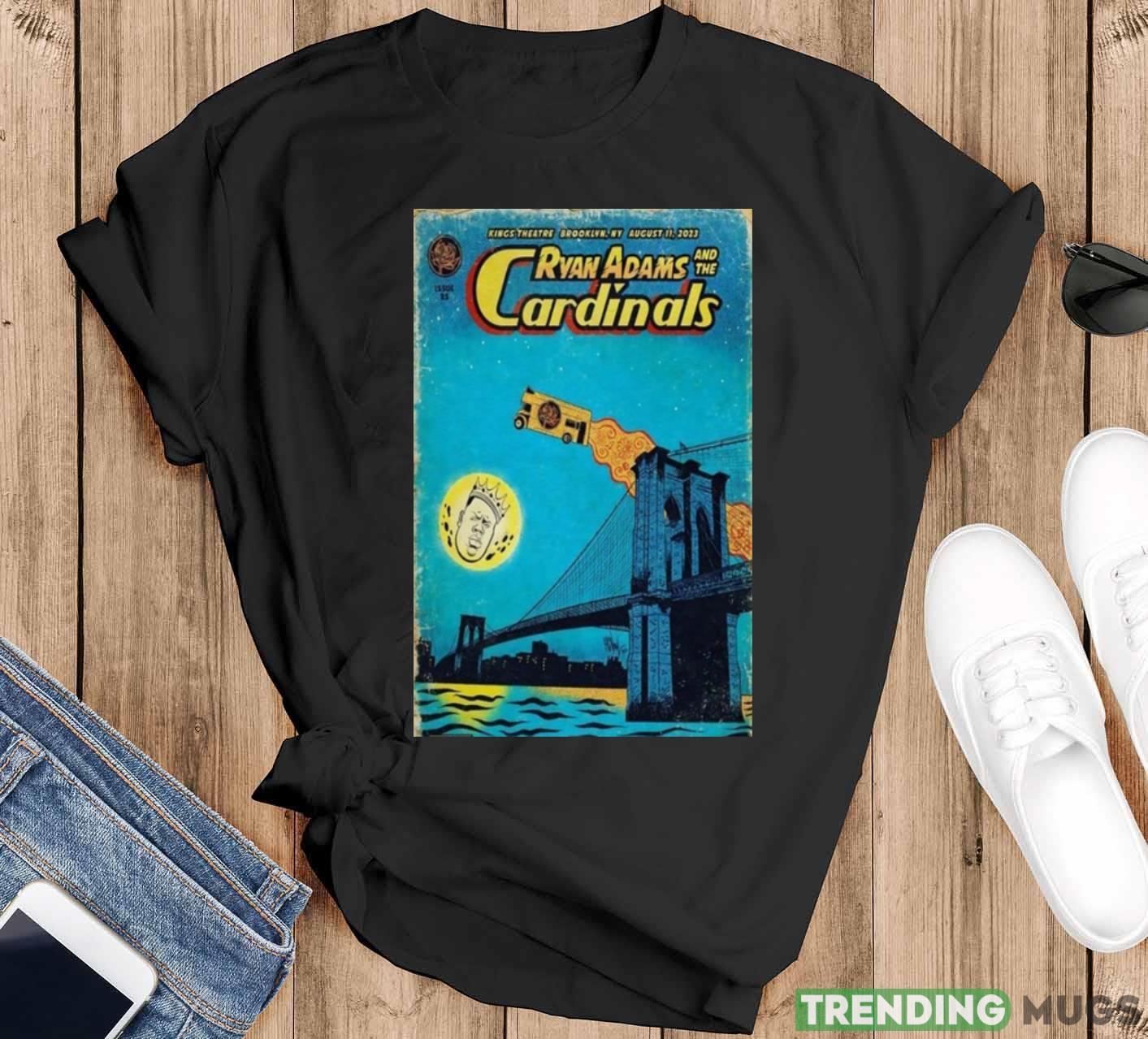 Ryan Adams & The Cardinals 11 August 2023 Event in Brooklyn Poster t shirt - Black T-Shirt Ryan Adams & The Cardinals 11 August 2023 Event in Brooklyn Poster t shirt - Black T-Shirt