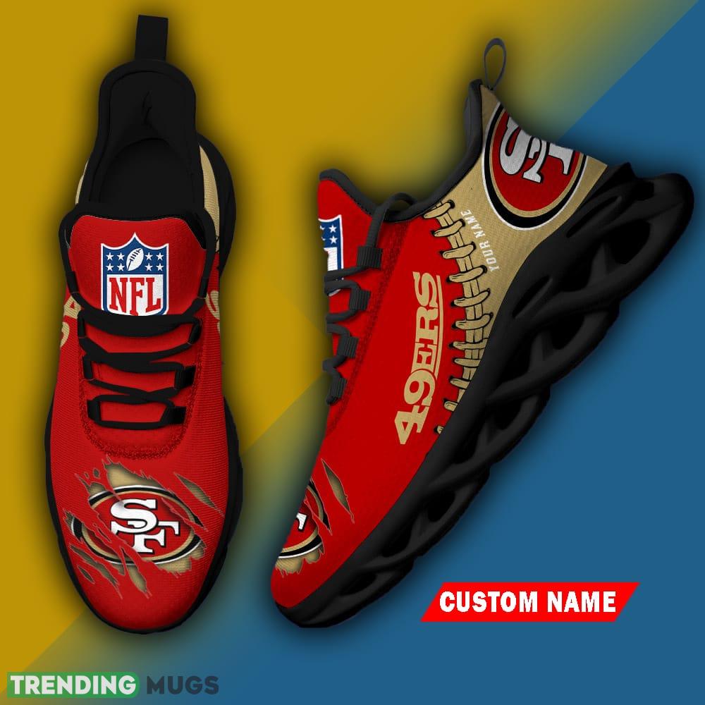 San Francisco 49ers Chunky Sneakers Custom Name NFL Max Soul Shoes Gift For Fans Max Soul San Francisco 49ers Chunky Sneakers Custom Name NFL Max Soul Shoes Gift For Fans Max Soul