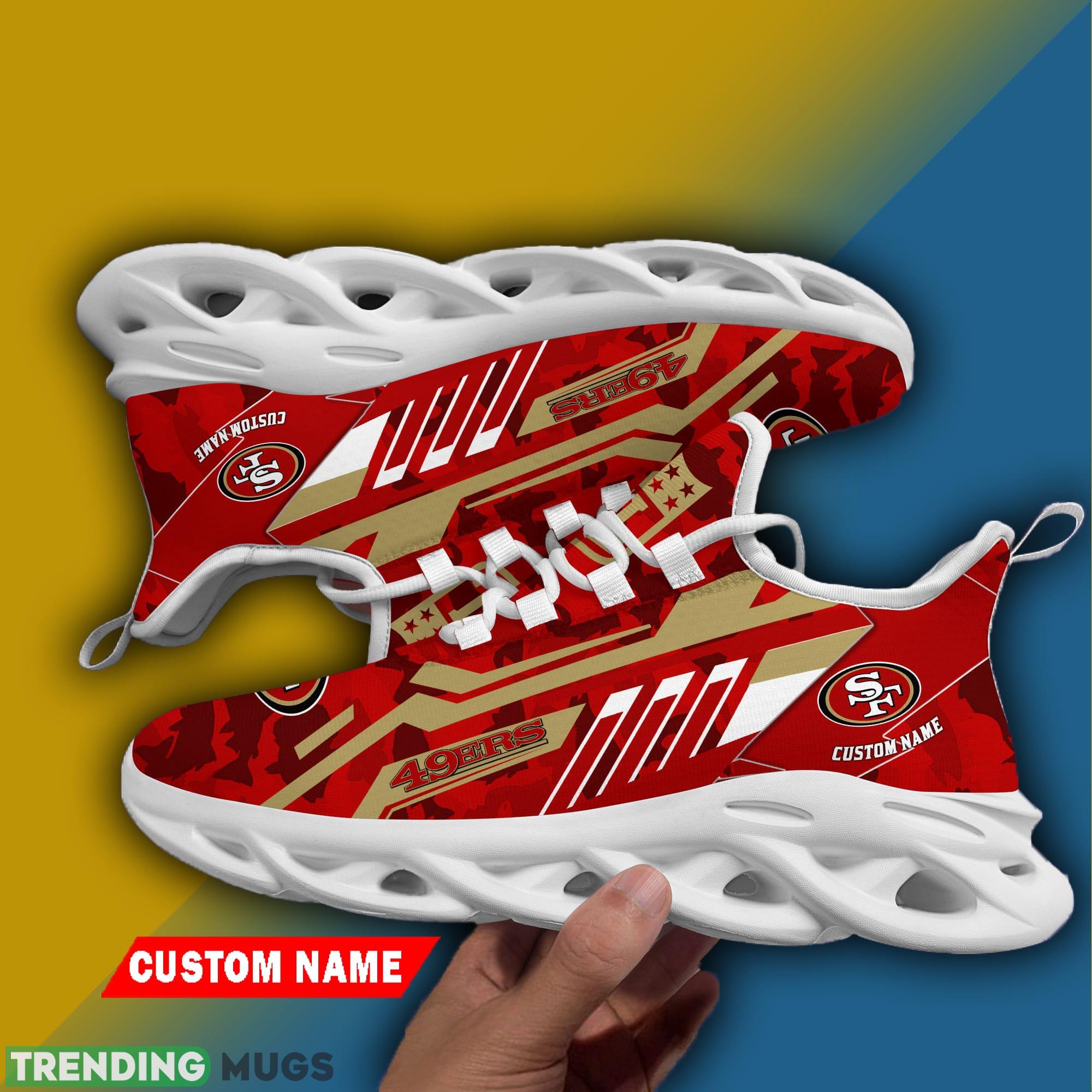 San Francisco 49ers NFL Personalized Name Max Soul Chunky Sneaker Camo Fishing Max Soul San Francisco 49ers NFL Personalized Name Max Soul Chunky Sneaker Camo Fishing Max Soul