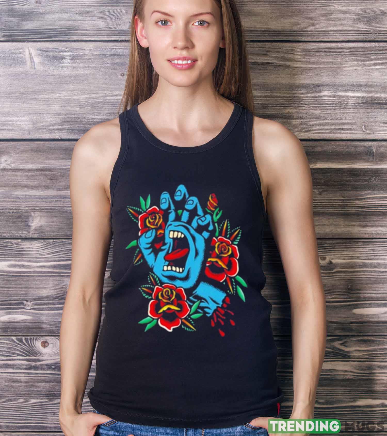 Santa cruz new screaming flash centre art design t shirt Dark Shirt Santa cruz new screaming flash centre art design t shirt Dark Shirt