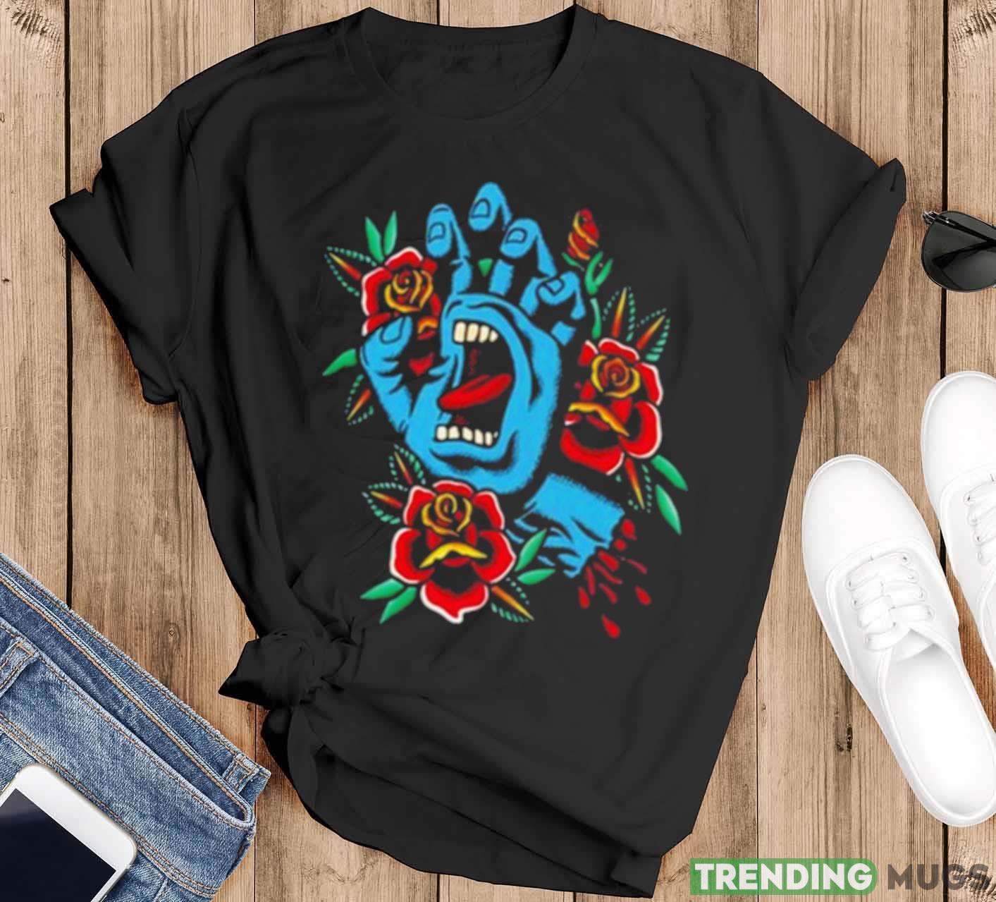 Santa cruz new screaming flash centre art design t shirt - Black T-Shirt Santa cruz new screaming flash centre art design t shirt - Black T-Shirt