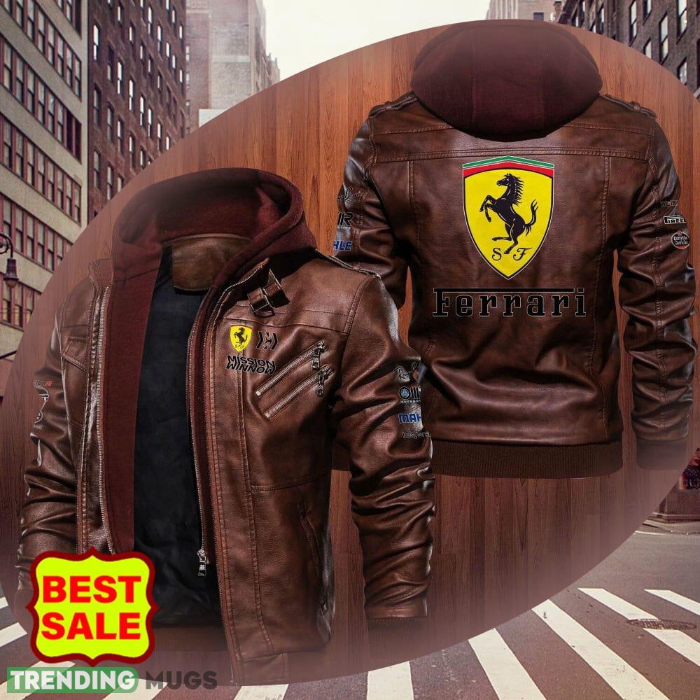 Scuderia Ferrari Fans Black Brown Logo Leather Jacket For Men And Women 2D Leather Jacket Scuderia Ferrari Fans Black Brown Logo Leather Jacket For Men And Women 2D Leather Jacket
