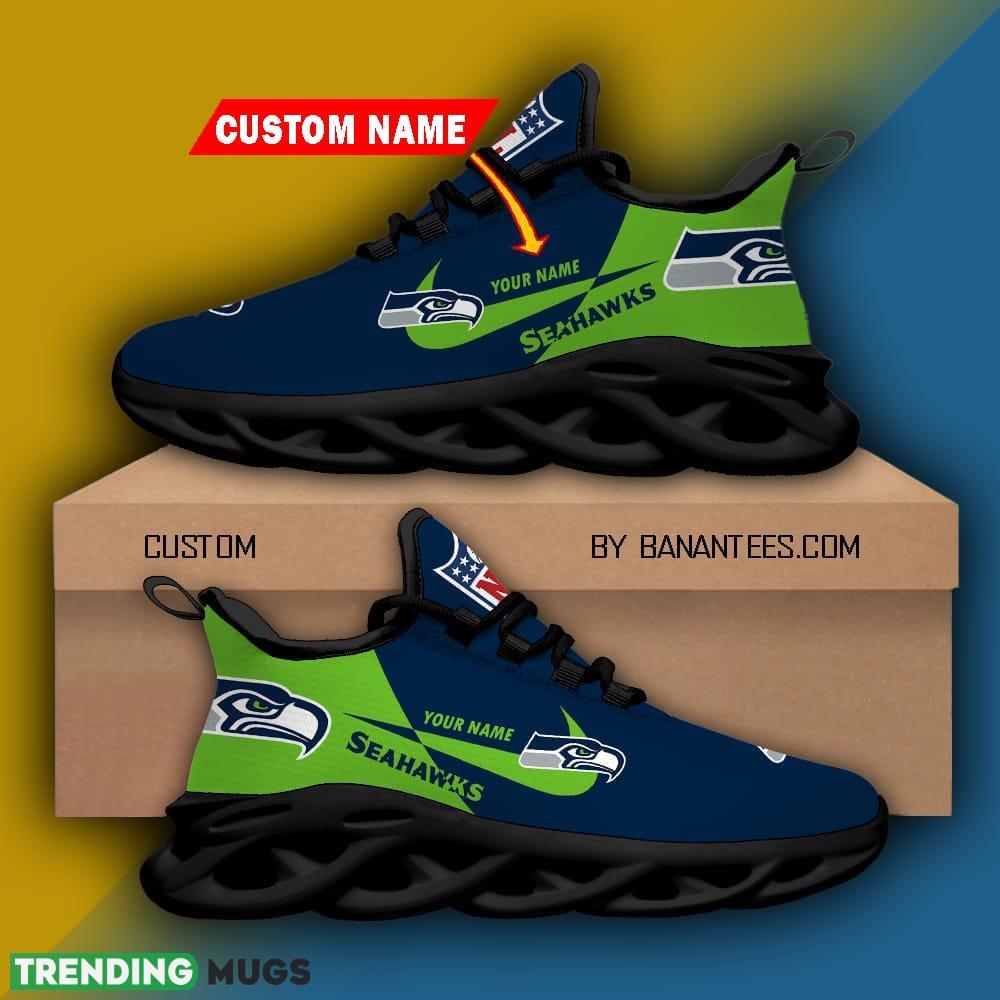 Seattle seahawks Brand New Full Colors NFL Personalized Name Max Soul Shoes Max Soul Seattle seahawks Brand New Full Colors NFL Personalized Name Max Soul Shoes Max Soul