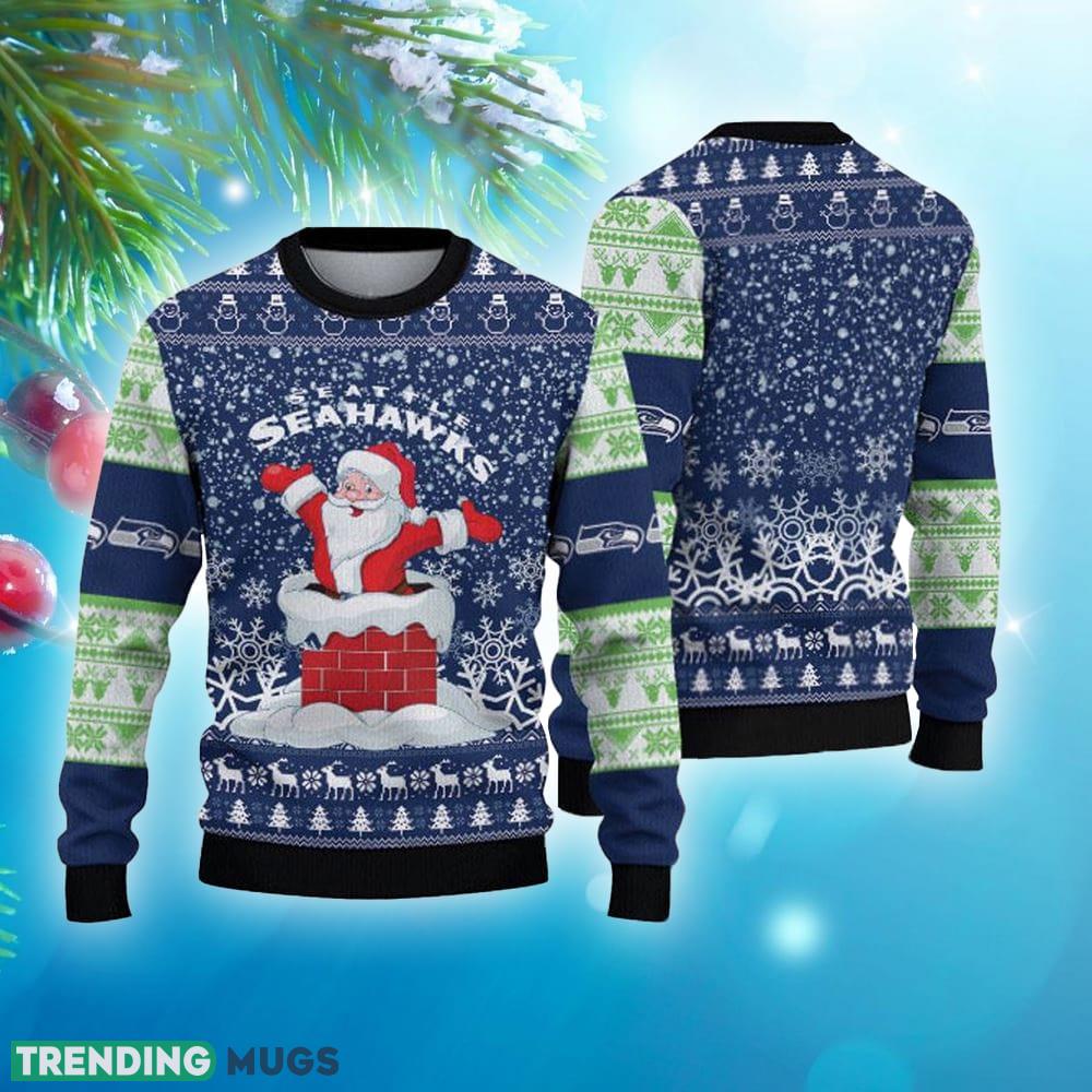 Seattle Seahawks Printed Funny Santa Claus Show Team Spirit NFL Ugly Christmas Sweater - Seattle Seahawks Printed Funny Santa Claus Show Team Spirit NFL Ugly Christmas Sweater Seattle Seahawks Printed Funny Santa Claus Show Team Spirit NFL Ugly Christmas Sweater - Seattle Seahawks Printed Funny Santa Claus Show Team Spirit NFL Ugly Christmas Sweater