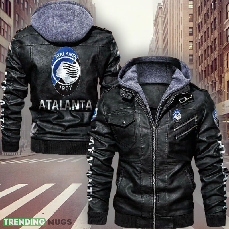Serie A Atalanta Bergamasca Calcio Logo Brown And Black Leather Jacket For Men And Women - Serie A Atalanta Bergamasca Calcio Leather Jacket_1 Serie A Atalanta Bergamasca Calcio Logo Brown And Black Leather Jacket For Men And Women - Serie A Atalanta Bergamasca Calcio Leather Jacket_1