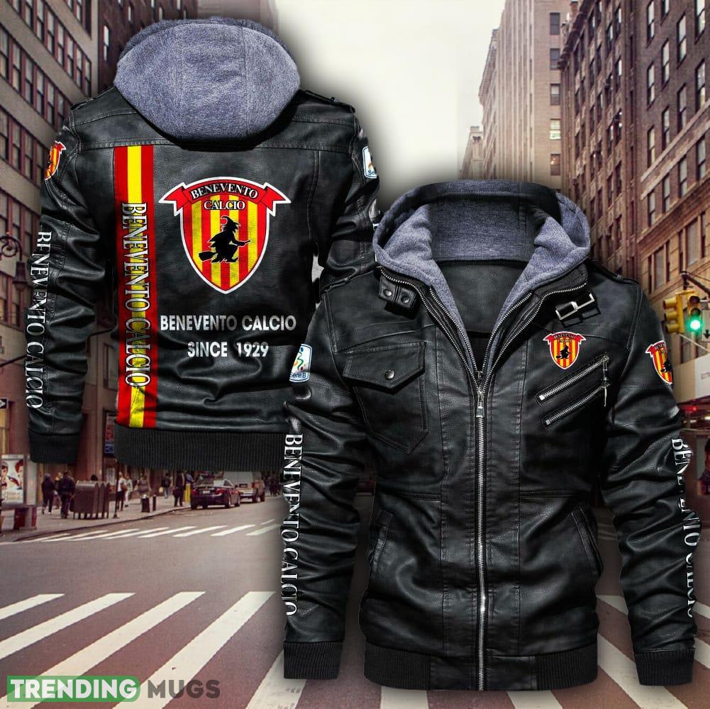 Serie A Serie B Benevento Calcio Logo Brown And Black Leather Jacket For Men And Women - Serie A Serie B Benevento Calcio Leather Jacket_1 Serie A Serie B Benevento Calcio Logo Brown And Black Leather Jacket For Men And Women - Serie A Serie B Benevento Calcio Leather Jacket_1