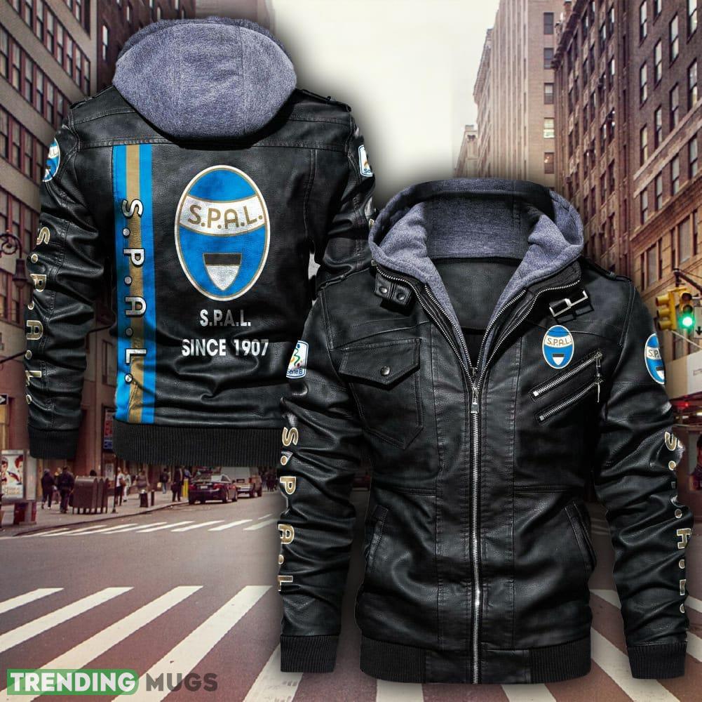 Serie A Serie B Spal 2013 Logo Men Women Leather Jacket Black And Brown - Serie A Serie B Spal 2013 Leather Jacket_1 Serie A Serie B Spal 2013 Logo Men Women Leather Jacket Black And Brown - Serie A Serie B Spal 2013 Leather Jacket_1