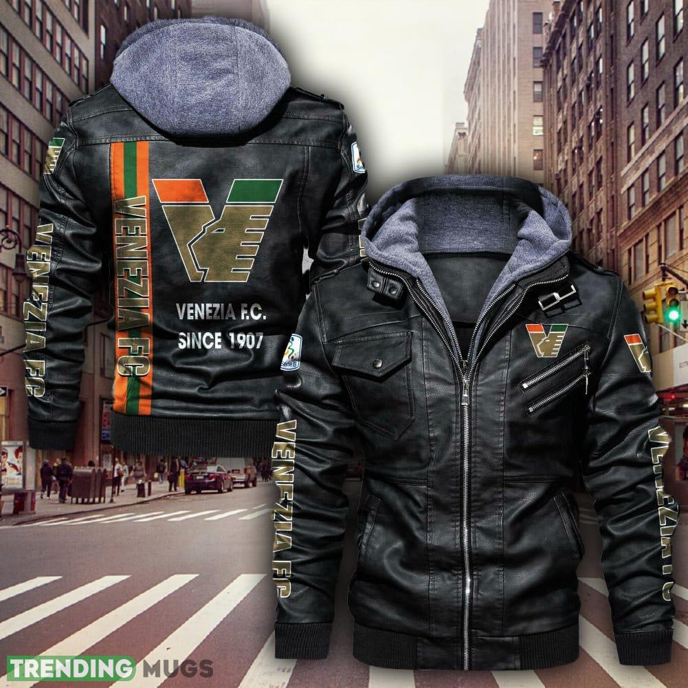 Serie A Serie B Venezia FC Fans Black Brown Logo Leather Jacket For Men And Women - Serie A Serie B Venezia FC Leather Jacket_1 Serie A Serie B Venezia FC Fans Black Brown Logo Leather Jacket For Men And Women - Serie A Serie B Venezia FC Leather Jacket_1