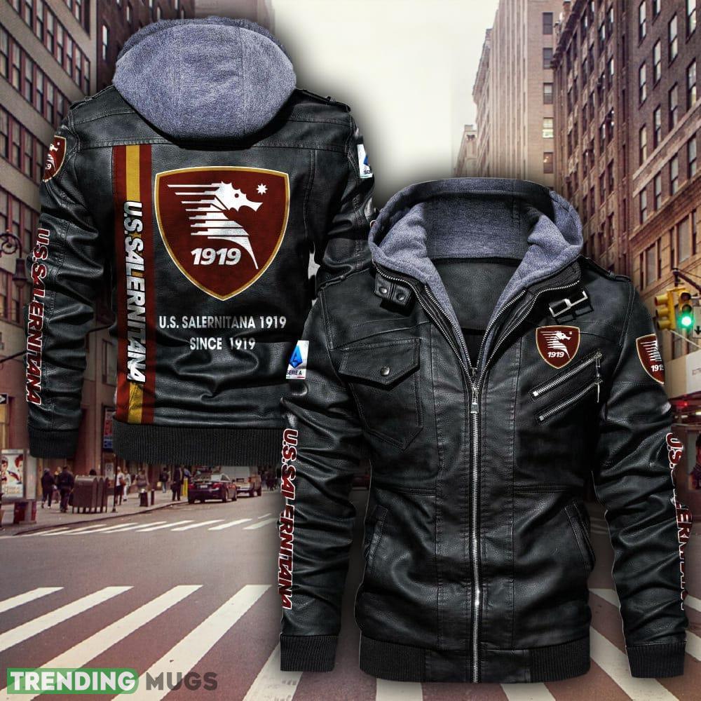 Serie A US Salernitana 1919 Fans Style 3 Logo Black And Brown Leather Jacket Men And Women - Serie A U.S. Salernitana 1919 Leather Jacket_1 Serie A US Salernitana 1919 Fans Style 3 Logo Black And Brown Leather Jacket Men And Women - Serie A U.S. Salernitana 1919 Leather Jacket_1