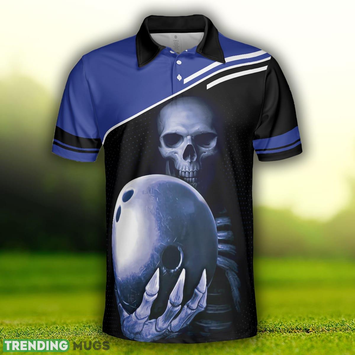 Skull Bowling, Satanic Skeleton Bowler Bowling Shirt Polo Shirt For Men And Women Polo Shirt Skull Bowling, Satanic Skeleton Bowler Bowling Shirt Polo Shirt For Men And Women Polo Shirt