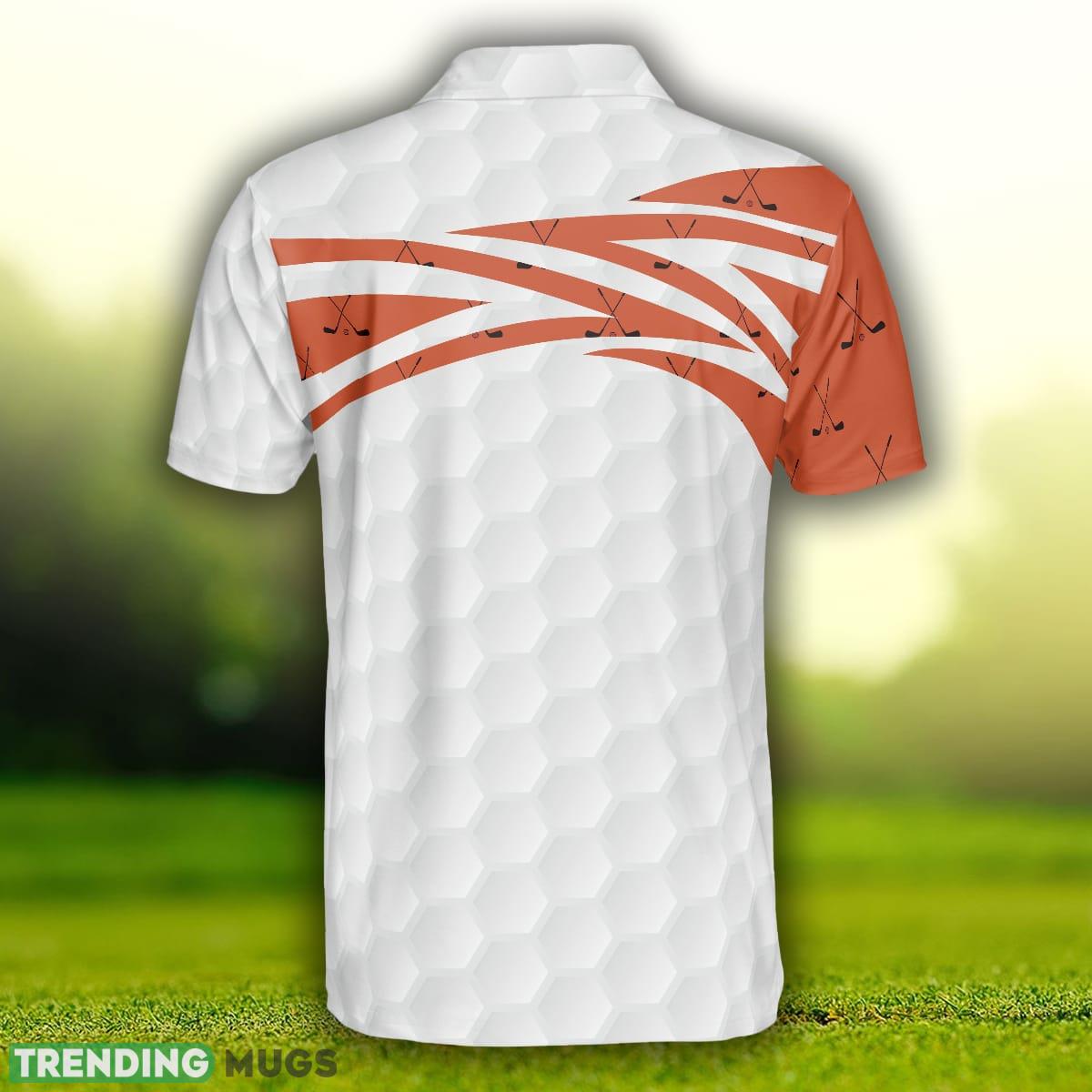 Skull Golfer Seamless Pattern Golf, White And Orange Golf Shirt , Cool Gift For Golfers Polo Shirt Polo Shirt Skull Golfer Seamless Pattern Golf, White And Orange Golf Shirt , Cool Gift For Golfers Polo Shirt Polo Shirt
