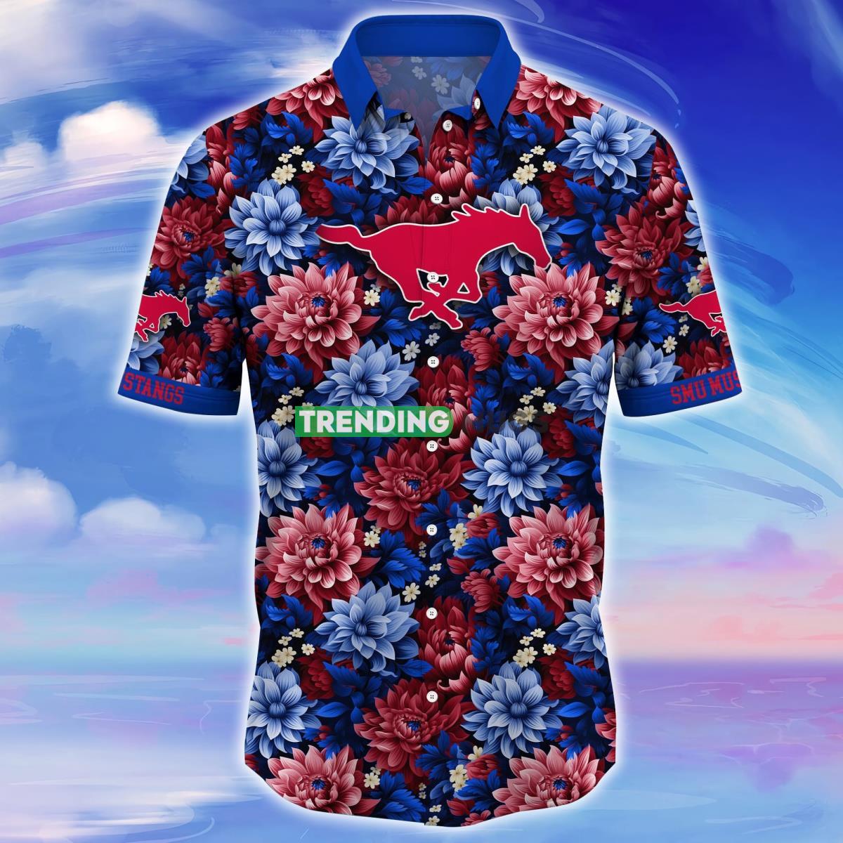 SMU Mustangs Trending Hawaiian Shirt Great Gift For Fans Hawaiian Shirt SMU Mustangs Trending Hawaiian Shirt Great Gift For Fans Hawaiian Shirt