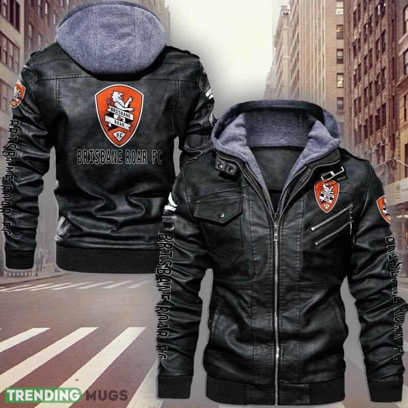 Soccer A League Brisbane Roar FC Logo 2 Black Brown Leather Jacket For Fans - Soccer A League Brisbane Roar FC Leather Jacket_1 Soccer A League Brisbane Roar FC Logo 2 Black Brown Leather Jacket For Fans - Soccer A League Brisbane Roar FC Leather Jacket_1