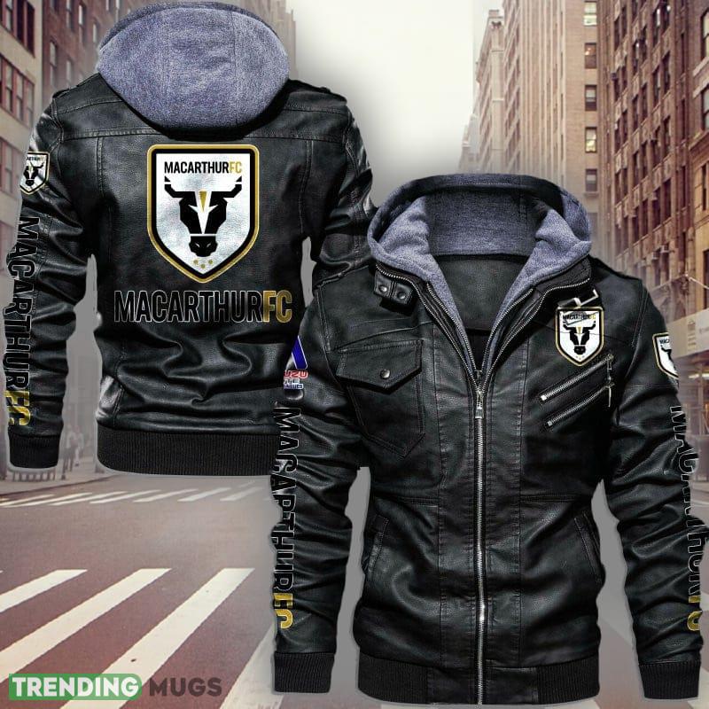 Soccer A League Macarthur FC Fans Style 2 Logo Black And Brown Leather Jacket Men And Women - Soccer A League Macarthur FC Leather Jacket_1 Soccer A League Macarthur FC Fans Style 2 Logo Black And Brown Leather Jacket Men And Women - Soccer A League Macarthur FC Leather Jacket_1