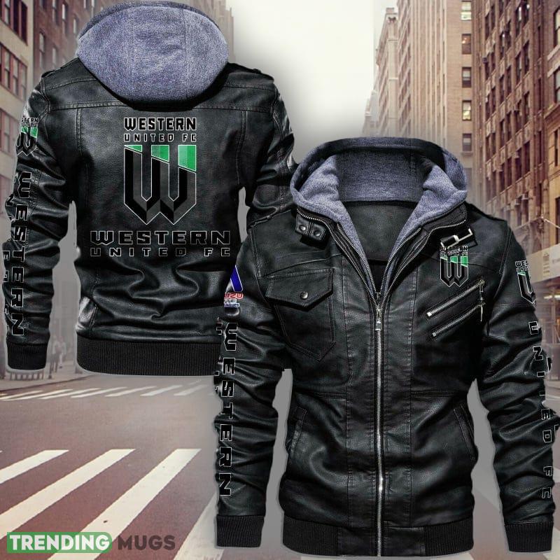Soccer A League Western United FC Logo 3 Black Brown Leather Jacket For Fans - Soccer A League Western United FC Leather Jacket_1 Soccer A League Western United FC Logo 3 Black Brown Leather Jacket For Fans - Soccer A League Western United FC Leather Jacket_1
