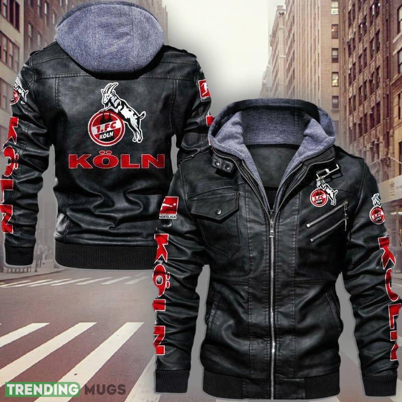 Soccer Bundesliga 1 FC Koln Logo 2 Black Brown Leather Jacket For Fans - Soccer Bundesliga 1. FC Koln Leather Jacket_1 Soccer Bundesliga 1 FC Koln Logo 2 Black Brown Leather Jacket For Fans - Soccer Bundesliga 1. FC Koln Leather Jacket_1