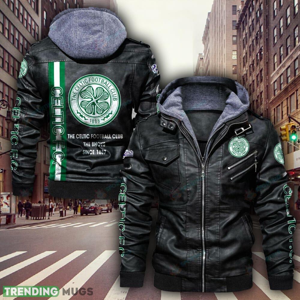 SPFL Celtic FC Logo 6 Brown And Black Leather Jacket For Men And Women - SPFL Celtic F.C. Leather Jacket_1 SPFL Celtic FC Logo 6 Brown And Black Leather Jacket For Men And Women - SPFL Celtic F.C. Leather Jacket_1