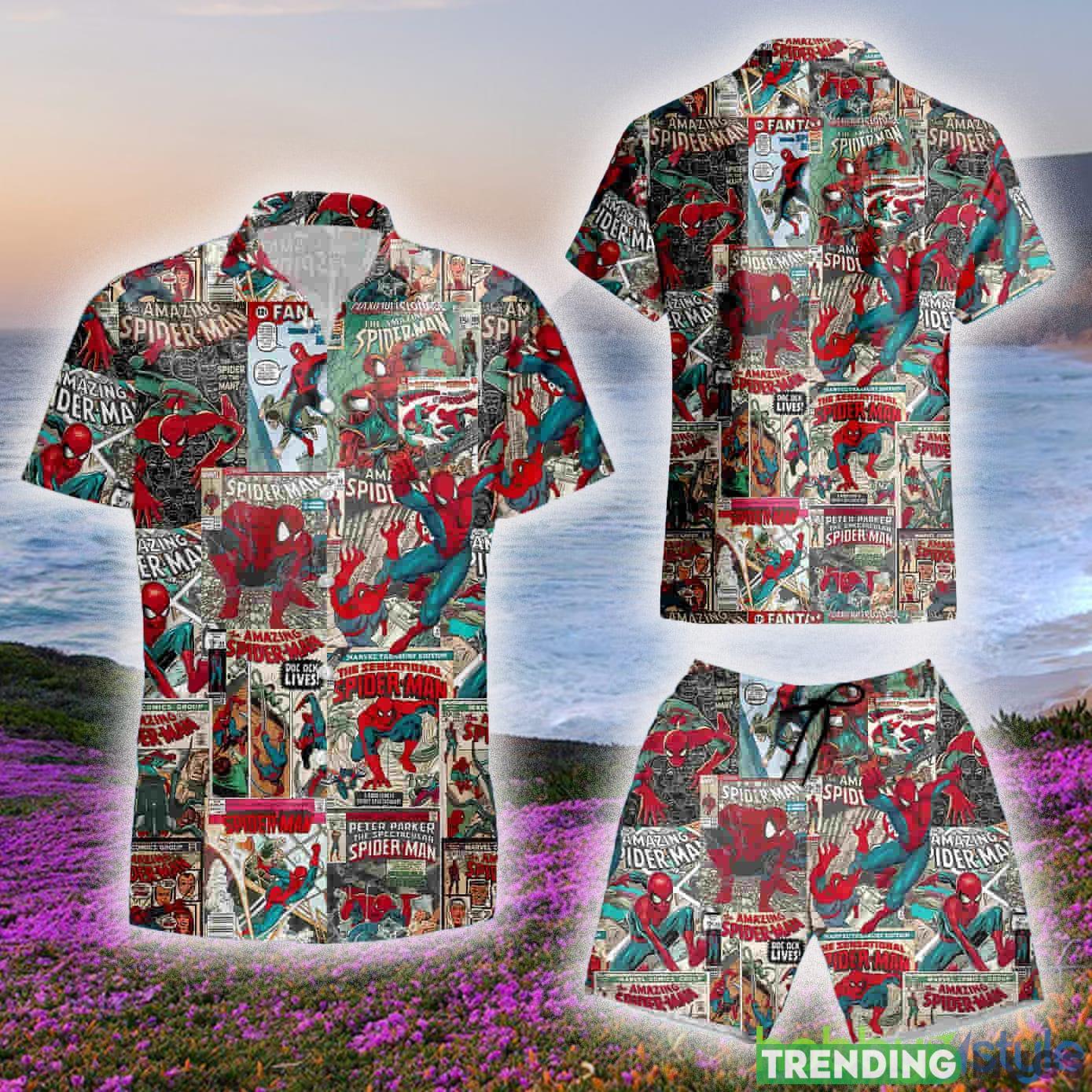 Spider Man Set 3D Hawaiian Shirt And Short Gift For Men And Women Hawaiian & Short Spider Man Set 3D Hawaiian Shirt And Short Gift For Men And Women Hawaiian & Short