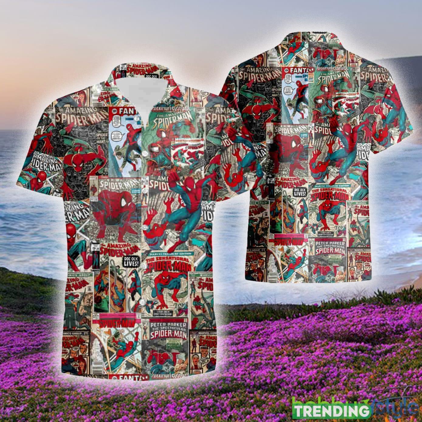 Spider Man Set 3D Hawaiian Shirt And Short Gift For Men And Women - Spider-Man Hawaiian Shirt summer shirt_1 Spider Man Set 3D Hawaiian Shirt And Short Gift For Men And Women - Spider-Man Hawaiian Shirt summer shirt_1