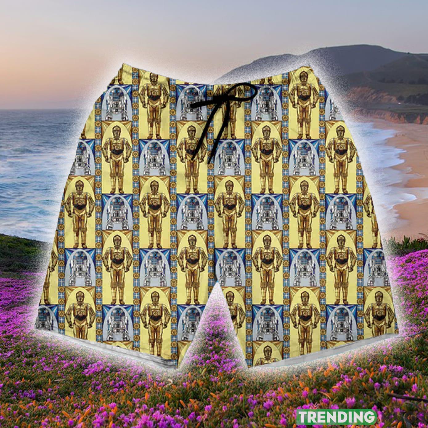 Star Wars C3PO AND RD Custom Set 3D Hawaiian Shirt And Short Gift For Men And Women Hawaiian & Short Star Wars C3PO AND RD Custom Set 3D Hawaiian Shirt And Short Gift For Men And Women Hawaiian & Short