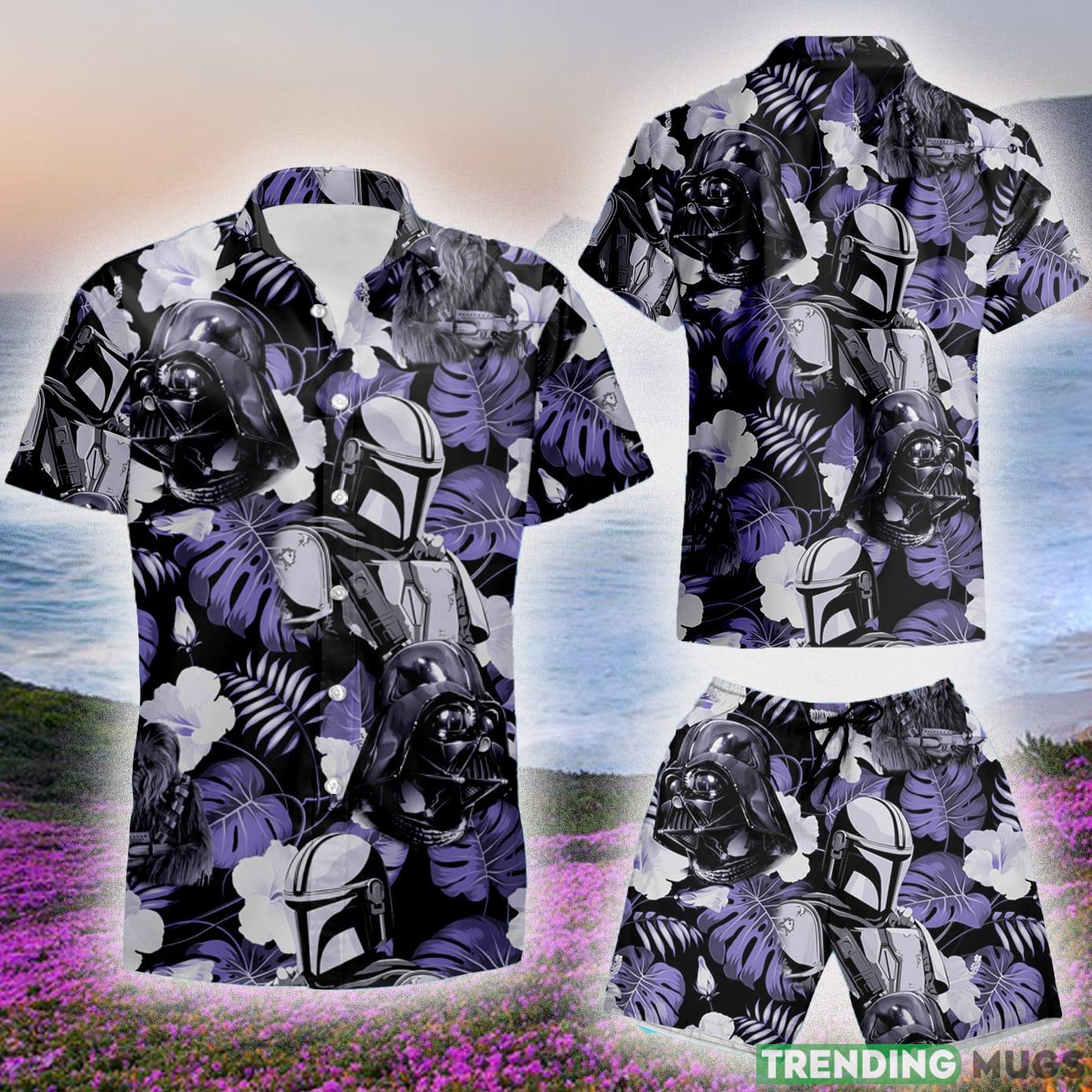 Star wars Vader Floral Purple Set 3D Hawaiian Shirt And Short Gift For Men And Women Hawaiian & Short Star wars Vader Floral Purple Set 3D Hawaiian Shirt And Short Gift For Men And Women Hawaiian & Short