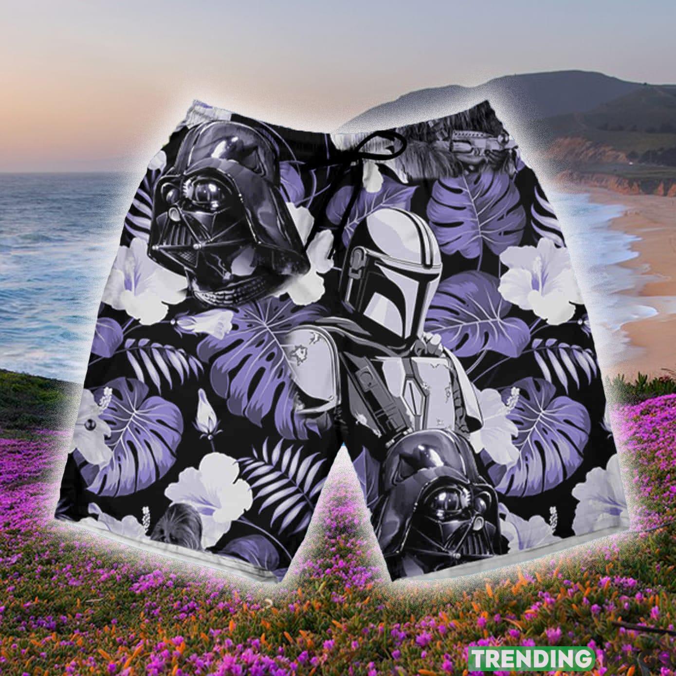 Star wars Vader Floral Purple Set 3D Hawaiian Shirt And Short Gift For Men And Women Hawaiian & Short Star wars Vader Floral Purple Set 3D Hawaiian Shirt And Short Gift For Men And Women Hawaiian & Short