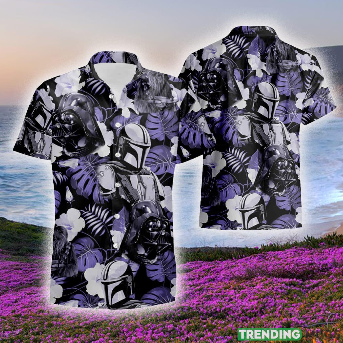 Star wars Vader Floral Purple Set 3D Hawaiian Shirt And Short Gift For Men And Women - Star wars Vader Floral Purple Hawaiian Shirt summer shirt_1 Star wars Vader Floral Purple Set 3D Hawaiian Shirt And Short Gift For Men And Women - Star wars Vader Floral Purple Hawaiian Shirt summer shirt_1