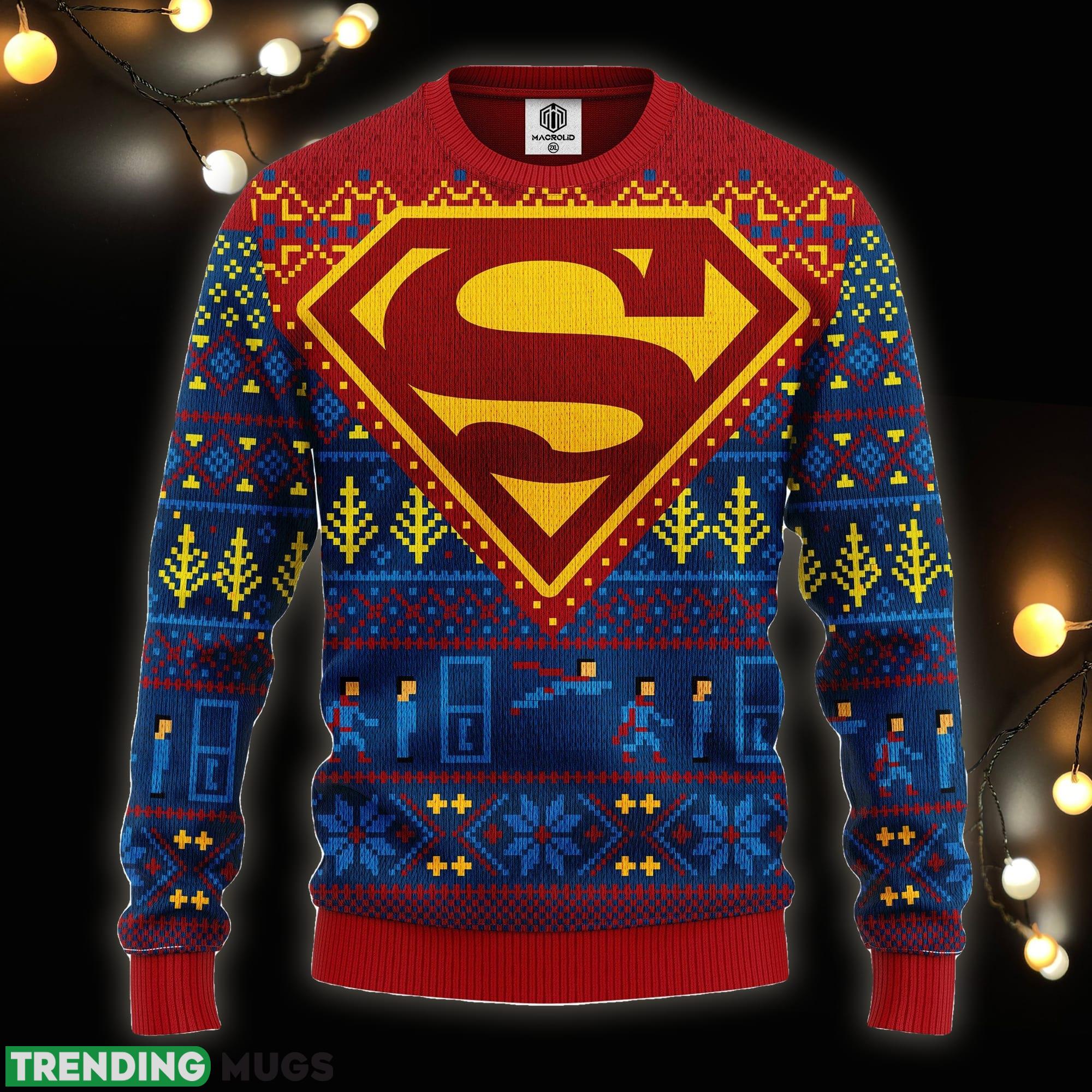 Superman Comic Ugly Christmas Sweater For Men Women - Superman Comic Ugly Christmas Sweater Amazing Gift Idea Thanksgiving Gift_1