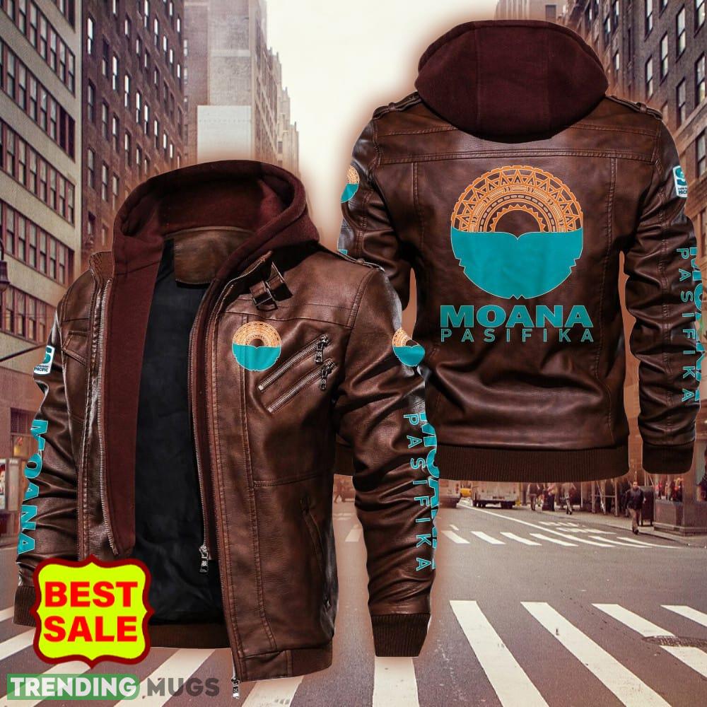Supper Rugby Moana Pasifika Style 2 Logo Brown And Black Leather Jacket For Fans 2D Leather Jacket Supper Rugby Moana Pasifika Style 2 Logo Brown And Black Leather Jacket For Fans 2D Leather Jacket