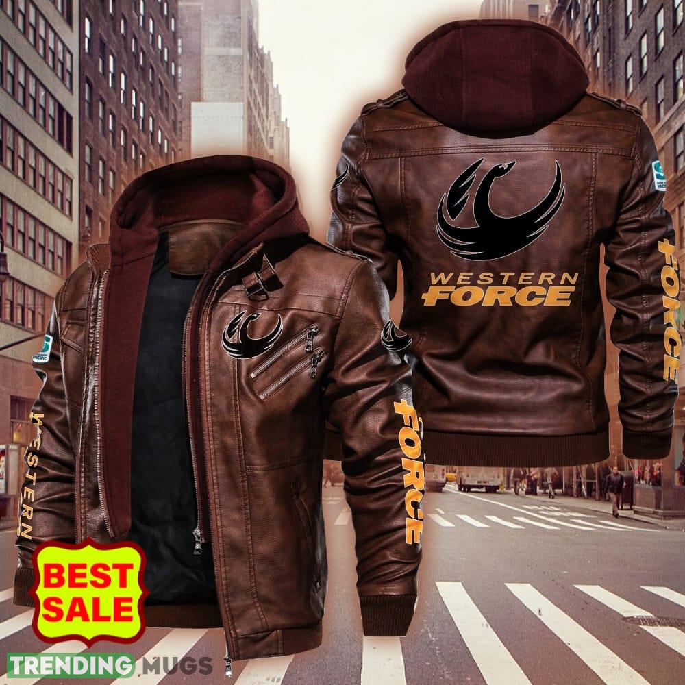 Supper Rugby Western Force Logo 4 Brown And Black Leather Jacket For Fans 2D Leather Jacket Supper Rugby Western Force Logo 4 Brown And Black Leather Jacket For Fans 2D Leather Jacket