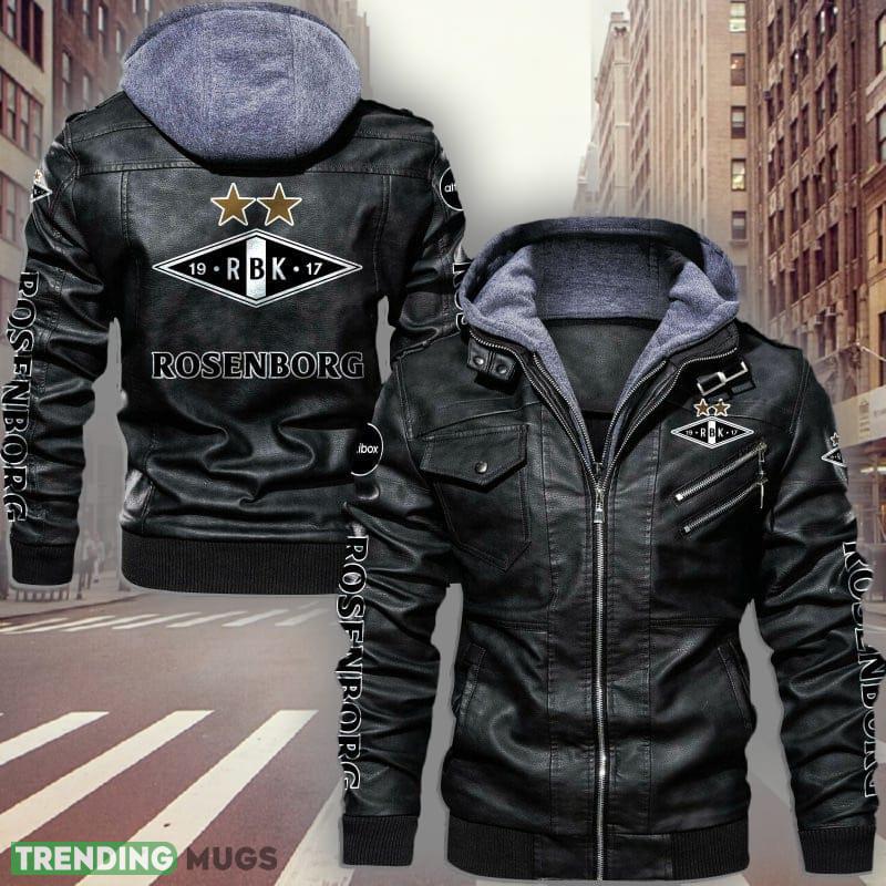 Swedish Fotbollsallsvenskan Rosenborg Ballklub Logo Brown And Black Leather Jacket For Fans - Swedish Fotbollsallsvenskan Rosenborg Ballklub Leather Jacket_1 Swedish Fotbollsallsvenskan Rosenborg Ballklub Logo Brown And Black Leather Jacket For Fans - Swedish Fotbollsallsvenskan Rosenborg Ballklub Leather Jacket_1