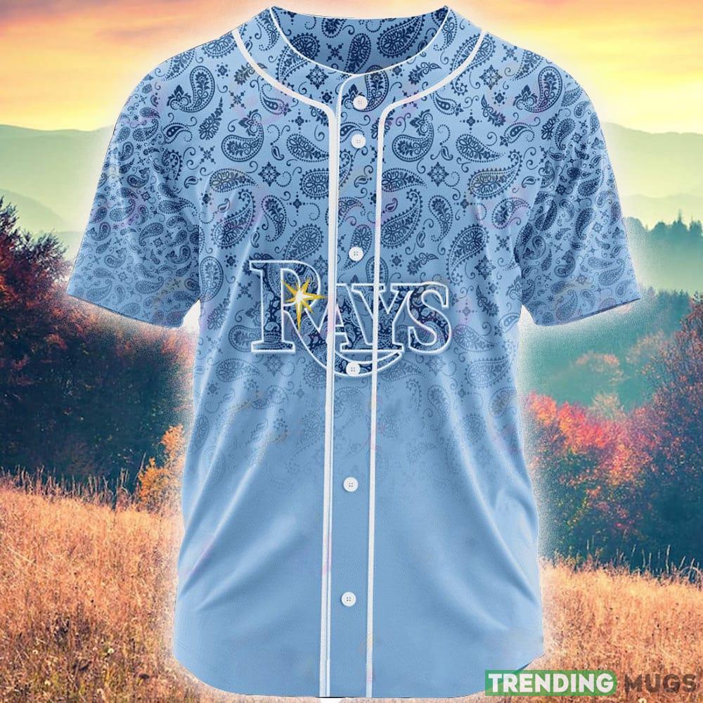 Tampa Bay Rays Design MLB Jersey Shirt Custom Number And Name For Men And Women Gift Fans - Tampa Bay Rays-CUSTOM MLB Paisley Pattern Jersey_1 Tampa Bay Rays Design MLB Jersey Shirt Custom Number And Name For Men And Women Gift Fans - Tampa Bay Rays-CUSTOM MLB Paisley Pattern Jersey_1
