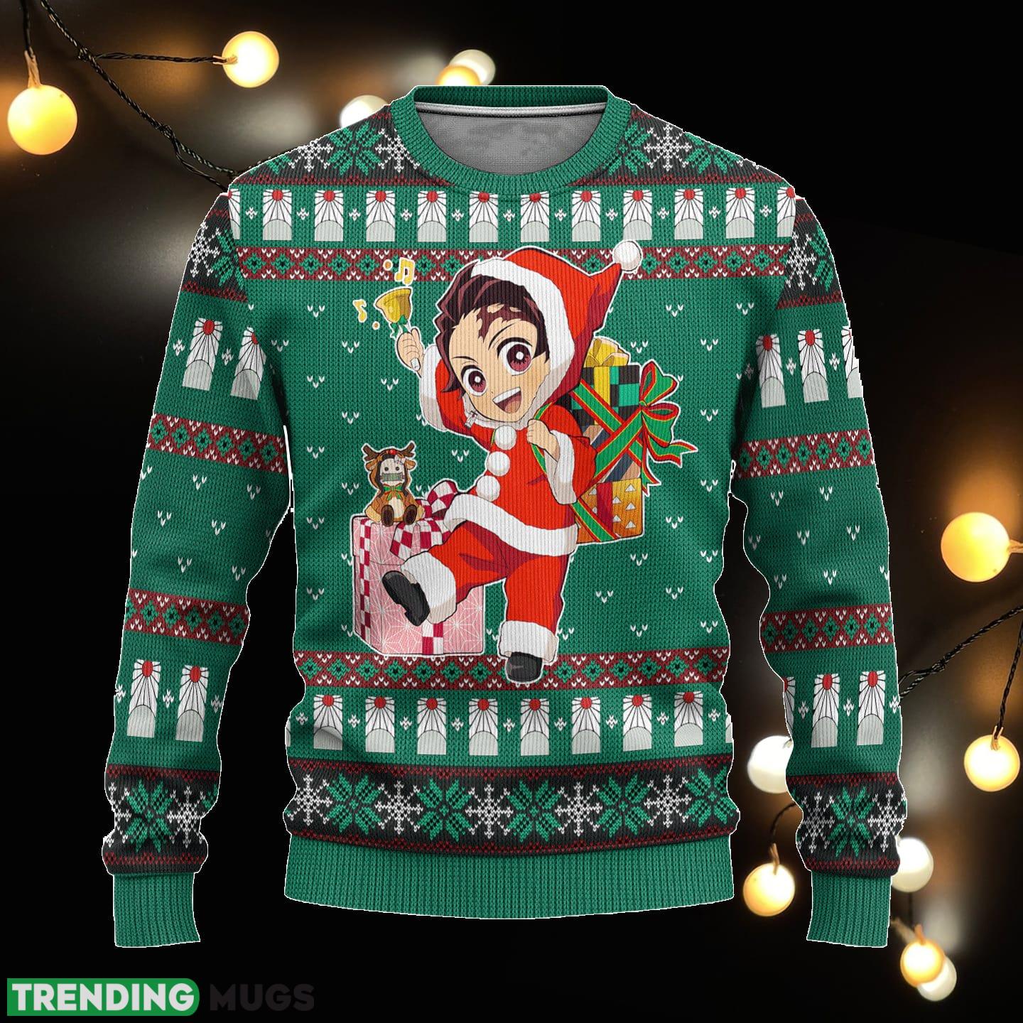 Tanjiro Kamado Demon Slayer Anime Xmas Ugly Christmas Sweater For Men Women - Tanjiro Kamado Demon Slayer Anime Ugly Christmas Sweater Xmas Gift_1