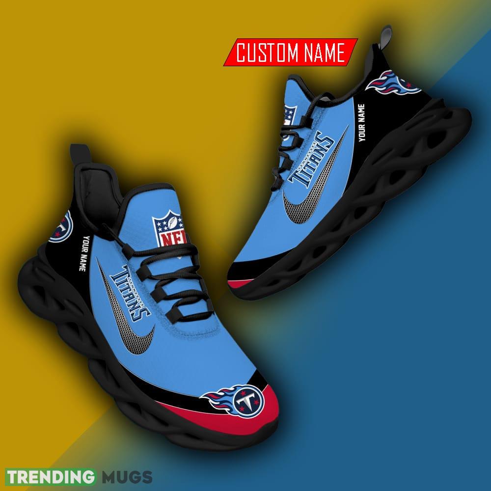 Tennessee Titans NFL Football Teams Personalized Name Swoosh Max Soul Shoes Max Soul Tennessee Titans NFL Football Teams Personalized Name Swoosh Max Soul Shoes Max Soul