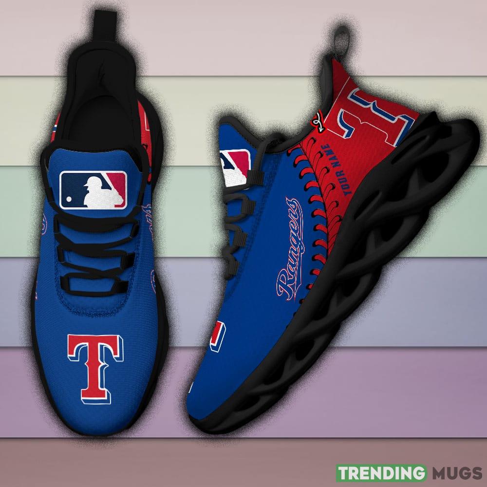 Texas Rangers MLB MAX SOUL SHOES Custom Name For Men And Women Running Sneakers Max Soul Texas Rangers MLB MAX SOUL SHOES Custom Name For Men And Women Running Sneakers Max Soul