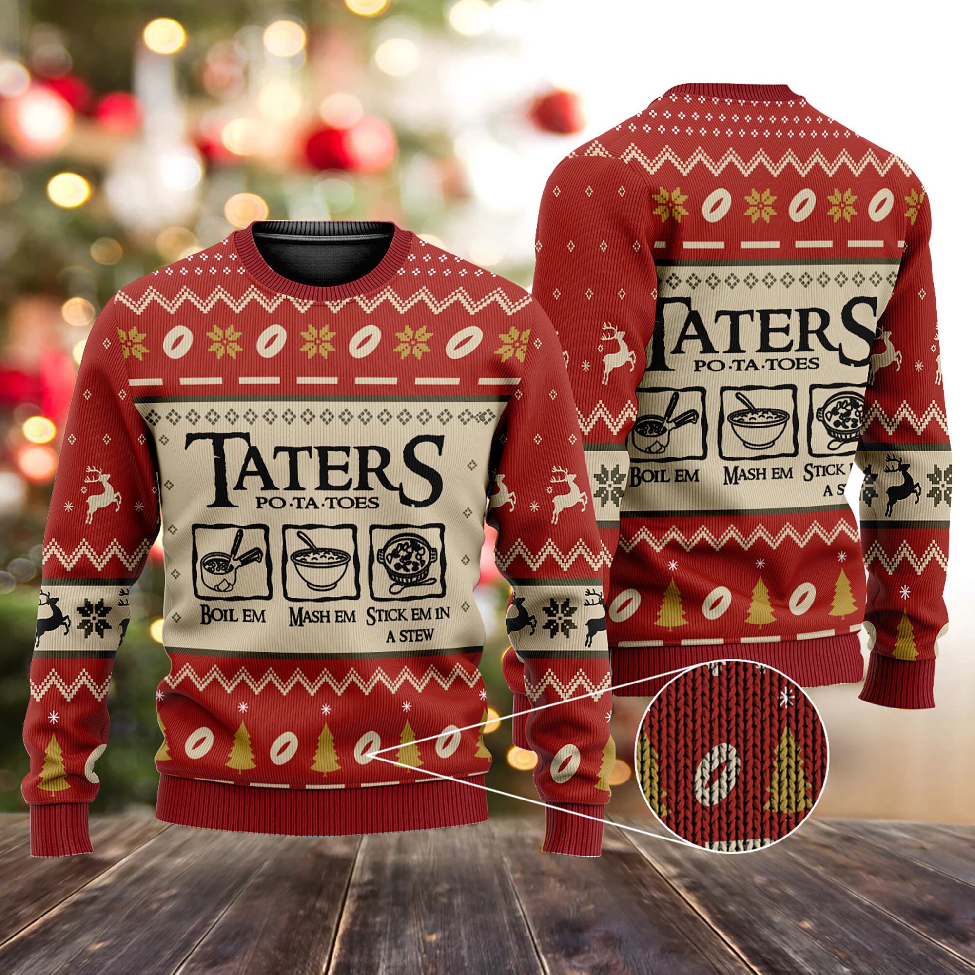 The Lord of The Rings Taters Potatoes Ugly LOTR Ugly Gift Christmas 3D Sweater For Men And Women - 280823-190345