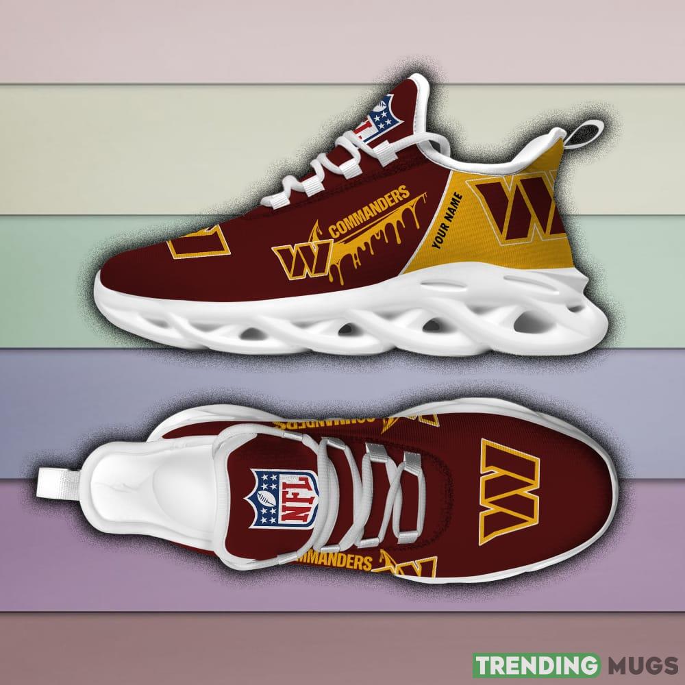 Washington Commanders Drip Logo NFL Max Soul Shoes Custom Name For Men And Women Running Sneakers Max Soul Washington Commanders Drip Logo NFL Max Soul Shoes Custom Name For Men And Women Running Sneakers Max Soul