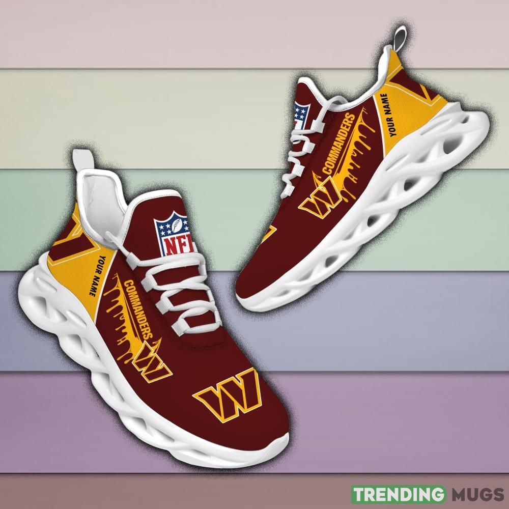 Washington Commanders Drip Logo NFL Max Soul Shoes Custom Name For Men And Women Running Sneakers Max Soul Washington Commanders Drip Logo NFL Max Soul Shoes Custom Name For Men And Women Running Sneakers Max Soul