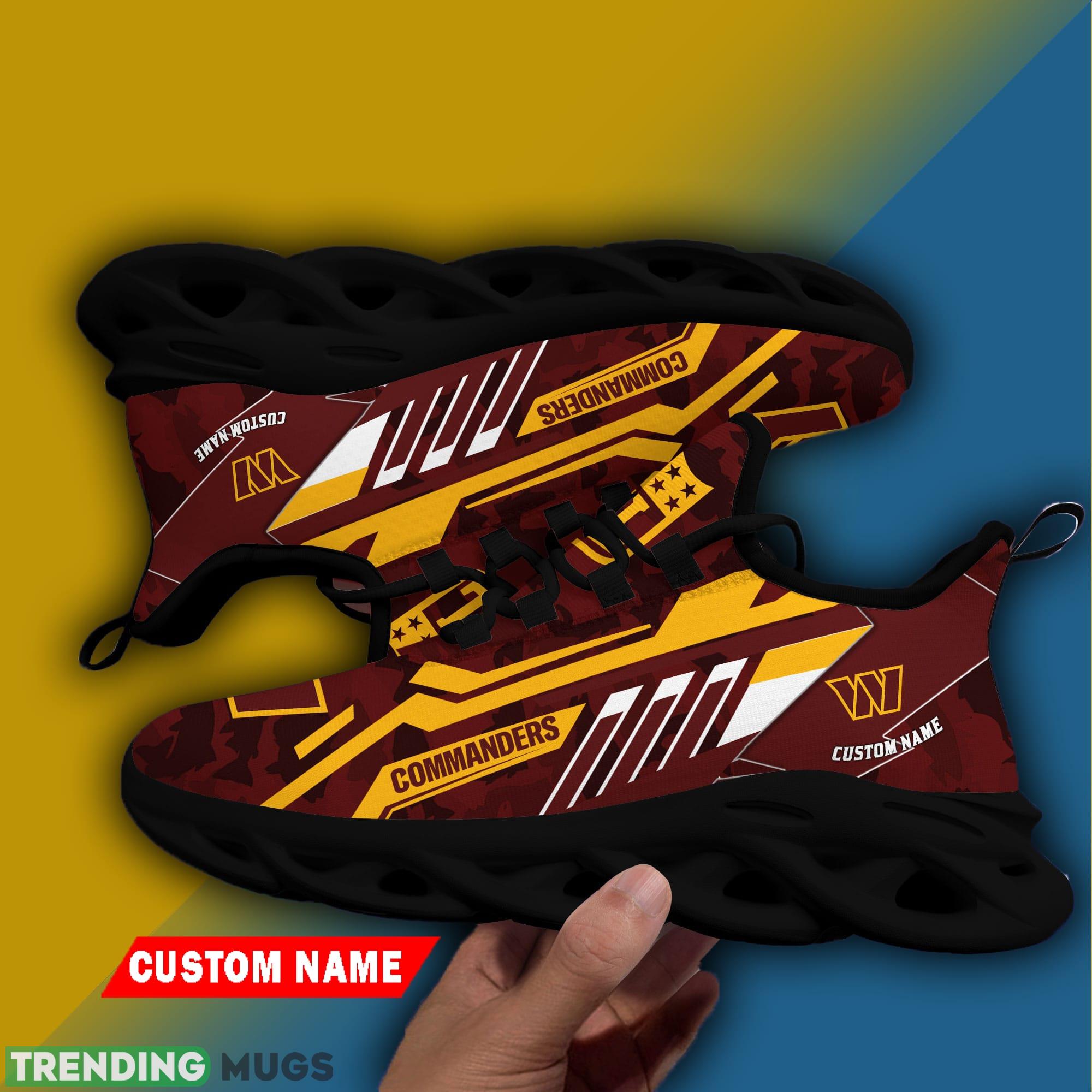 Washington Commanders NFL Personalized Name Max Soul Chunky Sneaker Camo Fishing Max Soul Washington Commanders NFL Personalized Name Max Soul Chunky Sneaker Camo Fishing Max Soul